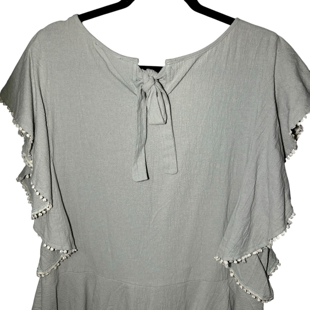 Listicle Women's Large Flutter Mini Dress Feminine Preppy - Picture 4 of 7